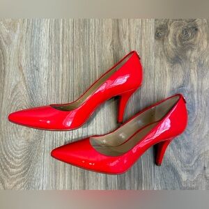 Michael Michael Kors Size 5.5M Red Patent Pointed Toe Pumps